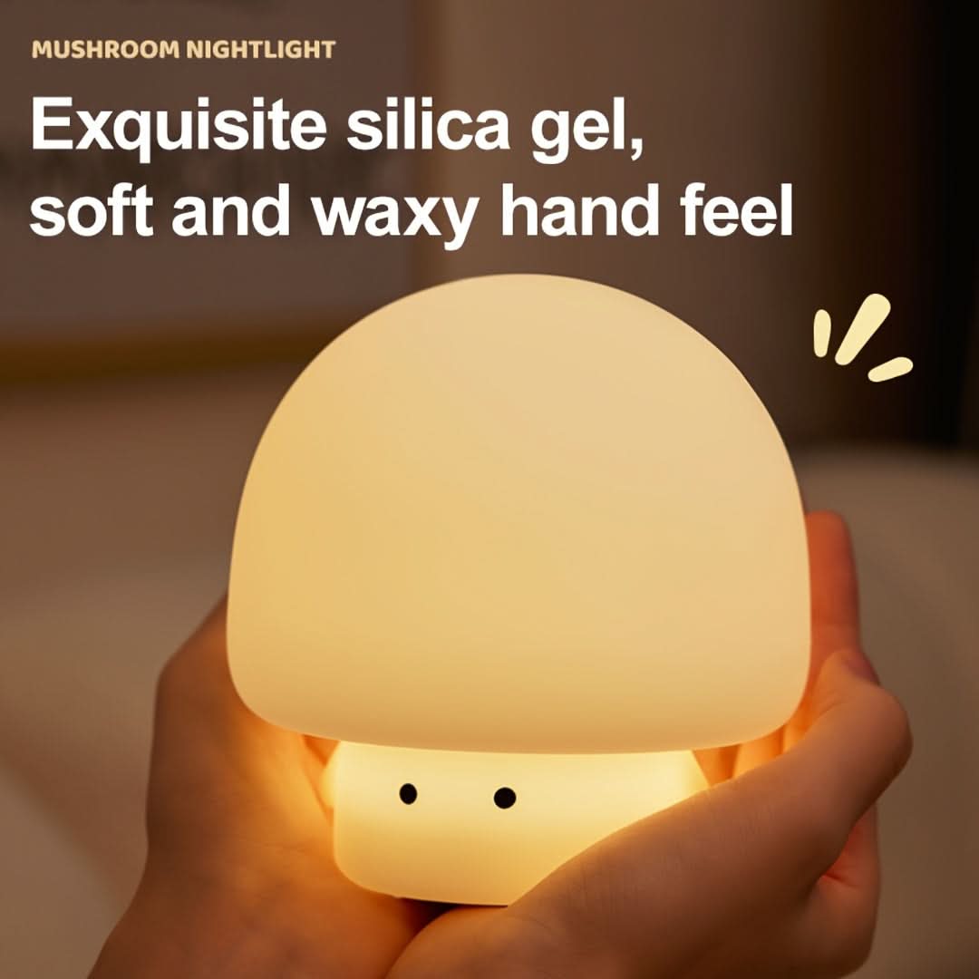 USB Rechargeable White Mushroom Night Light