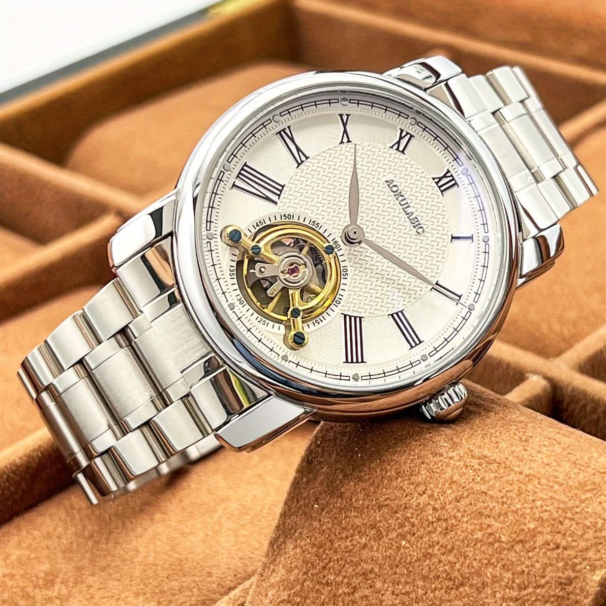 Luxury Men's Mechanical Watch - Tourbillon Automatic Movement