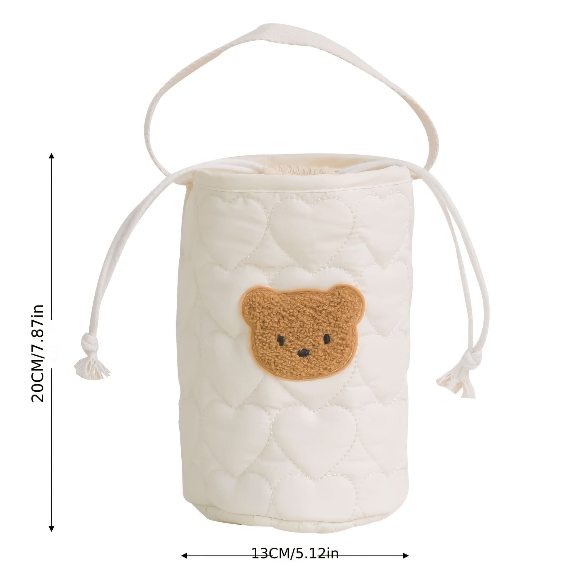 Bear Print Diaper Storage Bag – Portable Drawstring Pouch