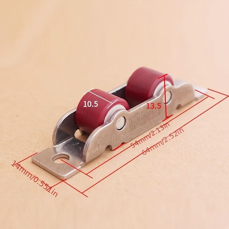 4-Pack Stainless Steel Sliding Door Nylon Pulley Rollers