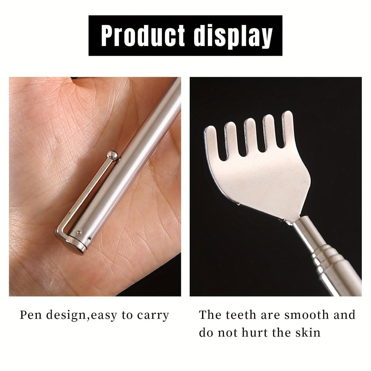 Retractable Stainless Steel Back Scratcher – Your Portable Itch Relief Solution