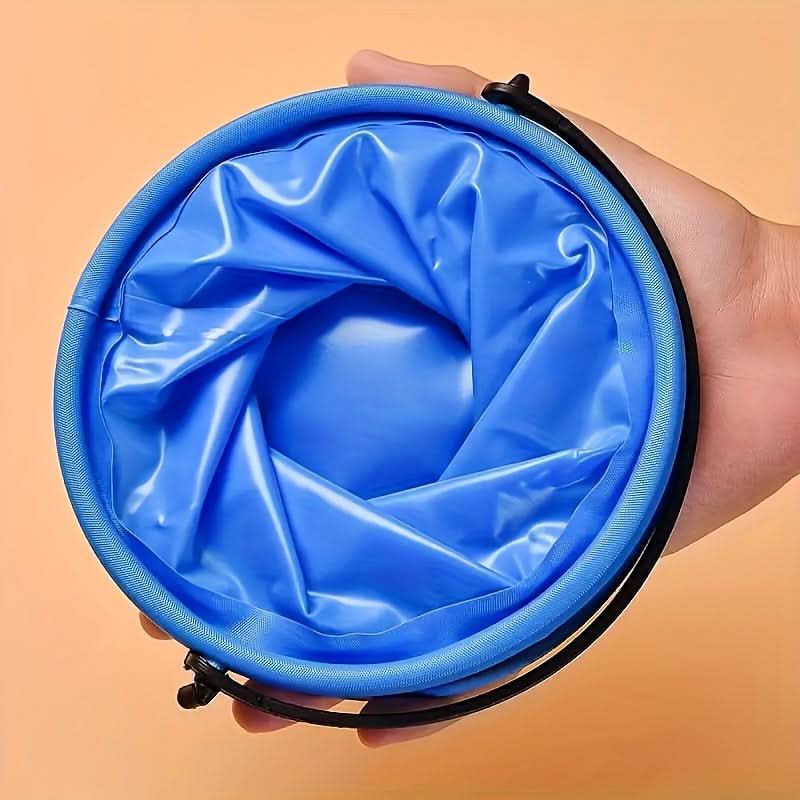 Mini Folding Beach Bucket – Durable PVC Collapsible Pail for Water Play