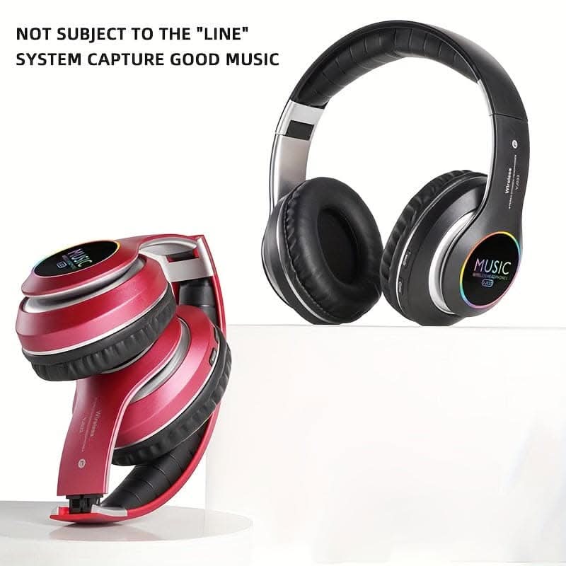 Wireless Headphones with Deep Bass - Lightweight, Foldable Earbuds