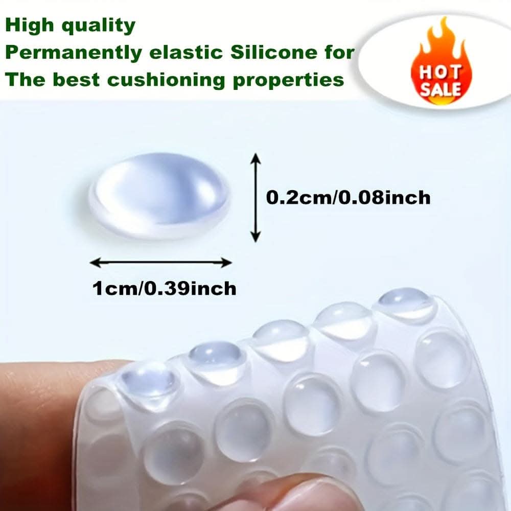 Self-Adhesive Clear Rubber Feet – Noise Dampening Buffer Pads