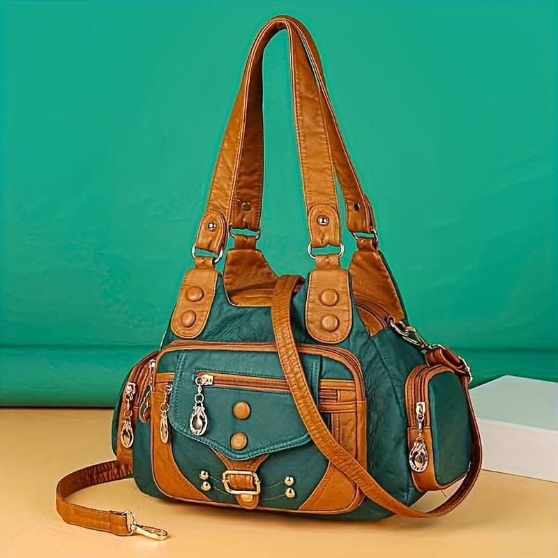 Chic Y2K Contrast Crossbody Bag - Everyday Women Hobo Purse