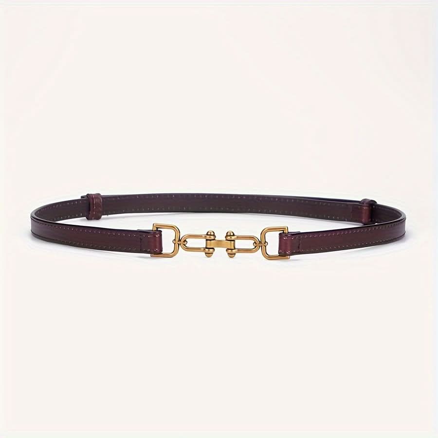 Luxurious Leather Thin Belt for Women