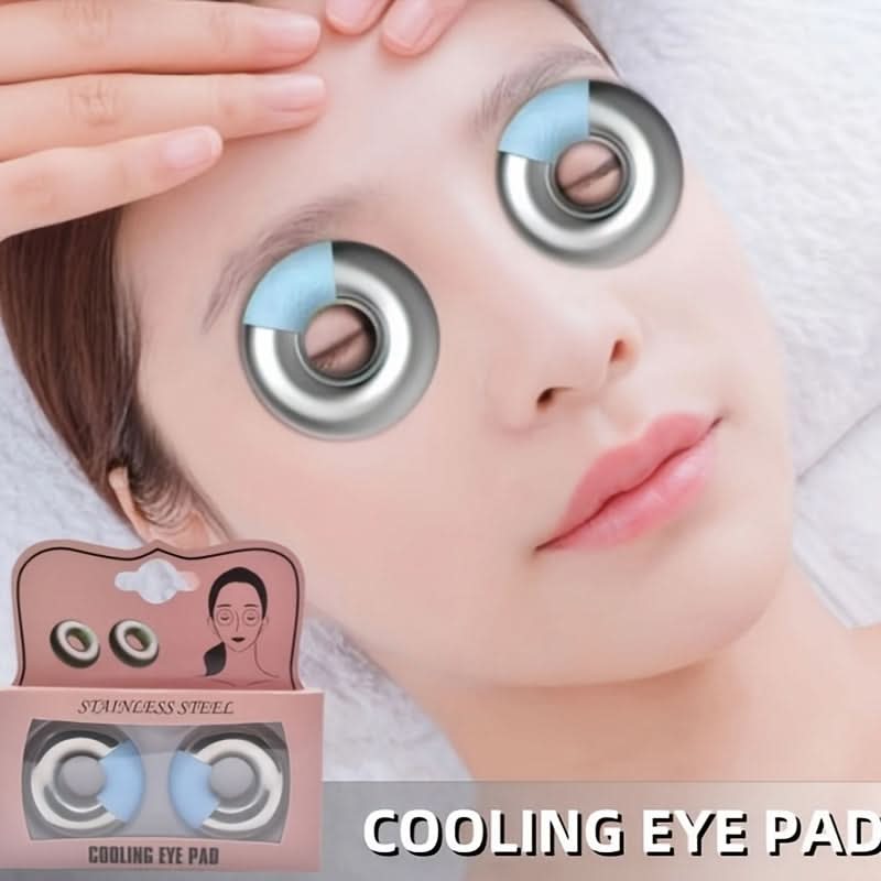 Cooling Eye Mask – Reusable Stainless Steel with Ice Gel for Lymphatic Relief