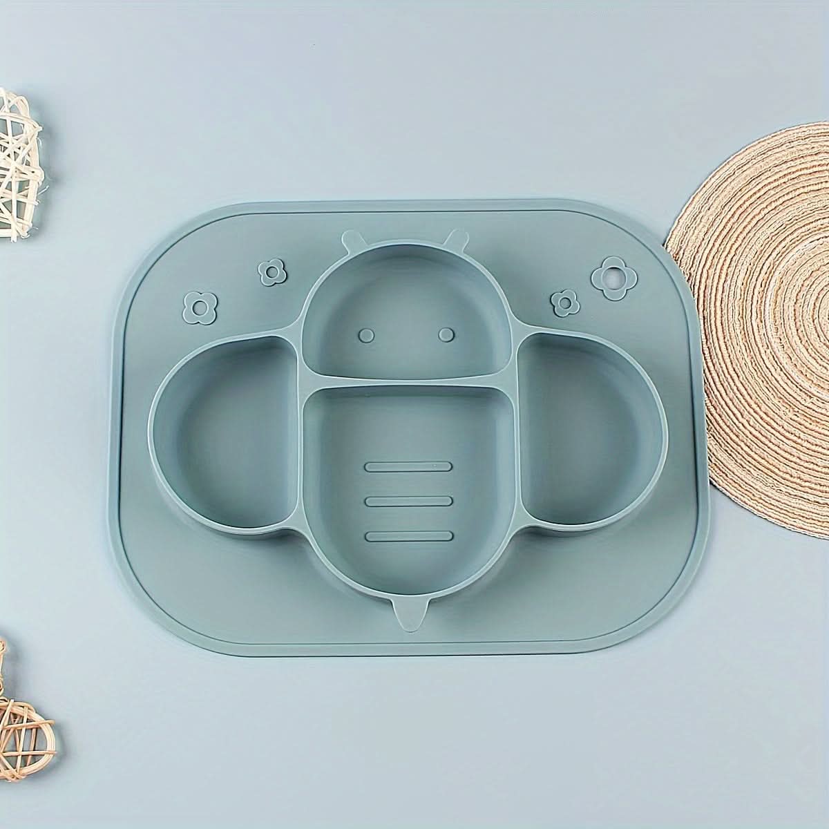 Food-Grade Bee Silicone Kids Dinner Plate