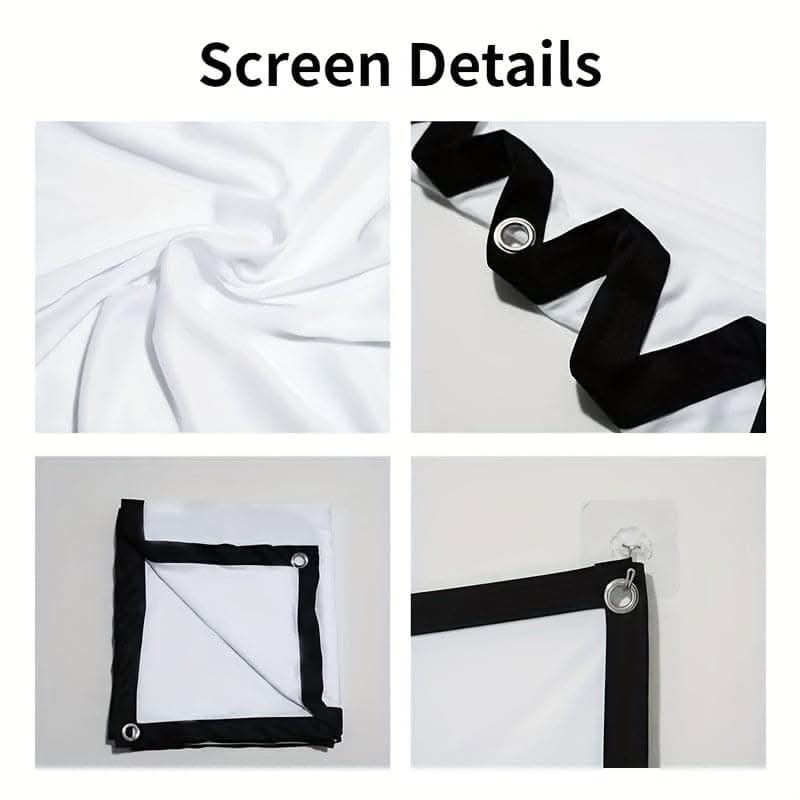 84-Inch 4K Portable Projector Screen, 3D Ready