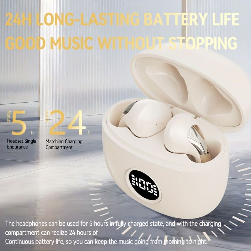 Wireless Earbuds with Hi-Fi Stereo Sound, LED Power Display Charging Case