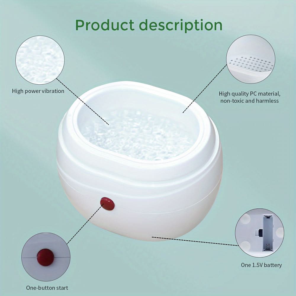 Portable Ultrasonic Denture Cleaner for Jewelry
