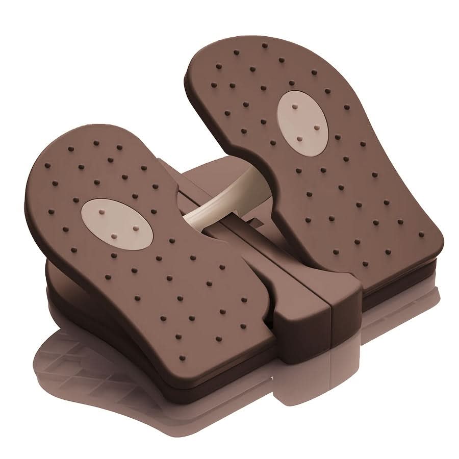 2-in-1 Compact Exercise Stepper & Stretcher – Soft Pedal Total Body Workout Machine