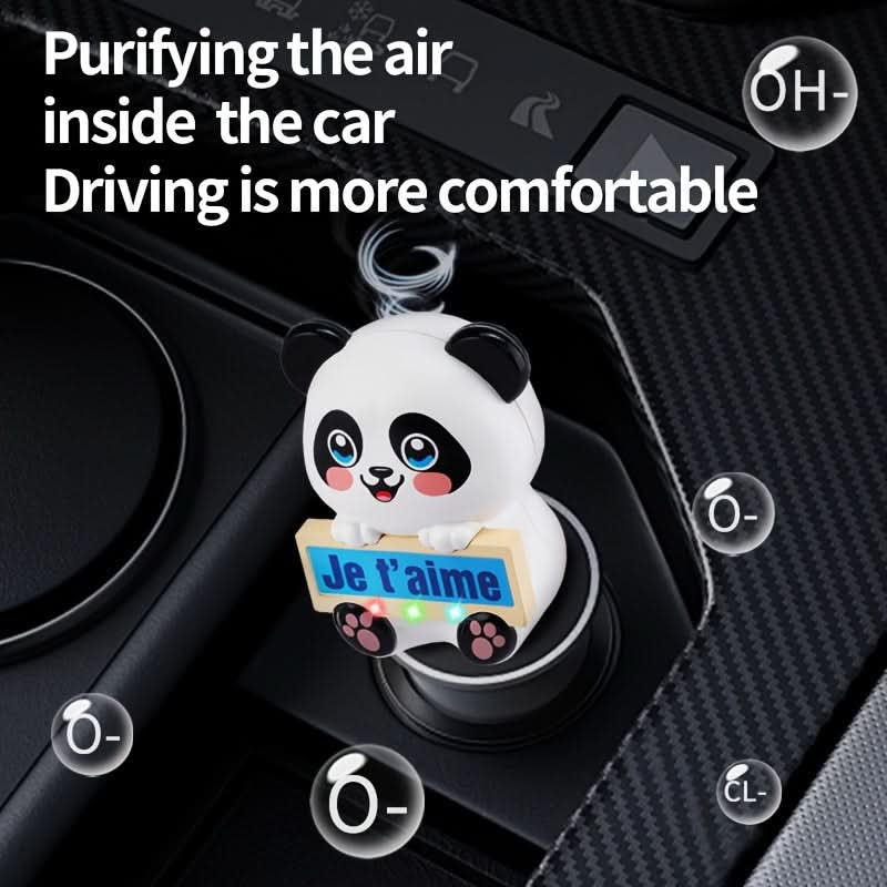 Cute Animal USB Car Air Purifier – Negative Ion Odor Eliminator