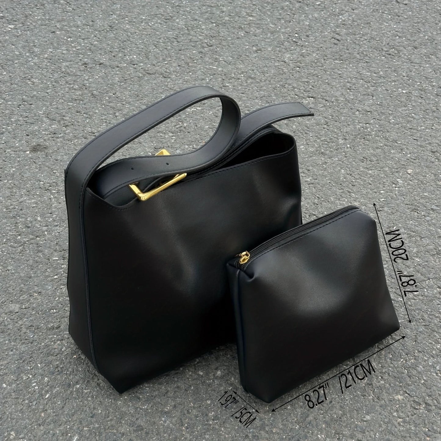 Stylish Casual Coin Purse and Tote Bag Set