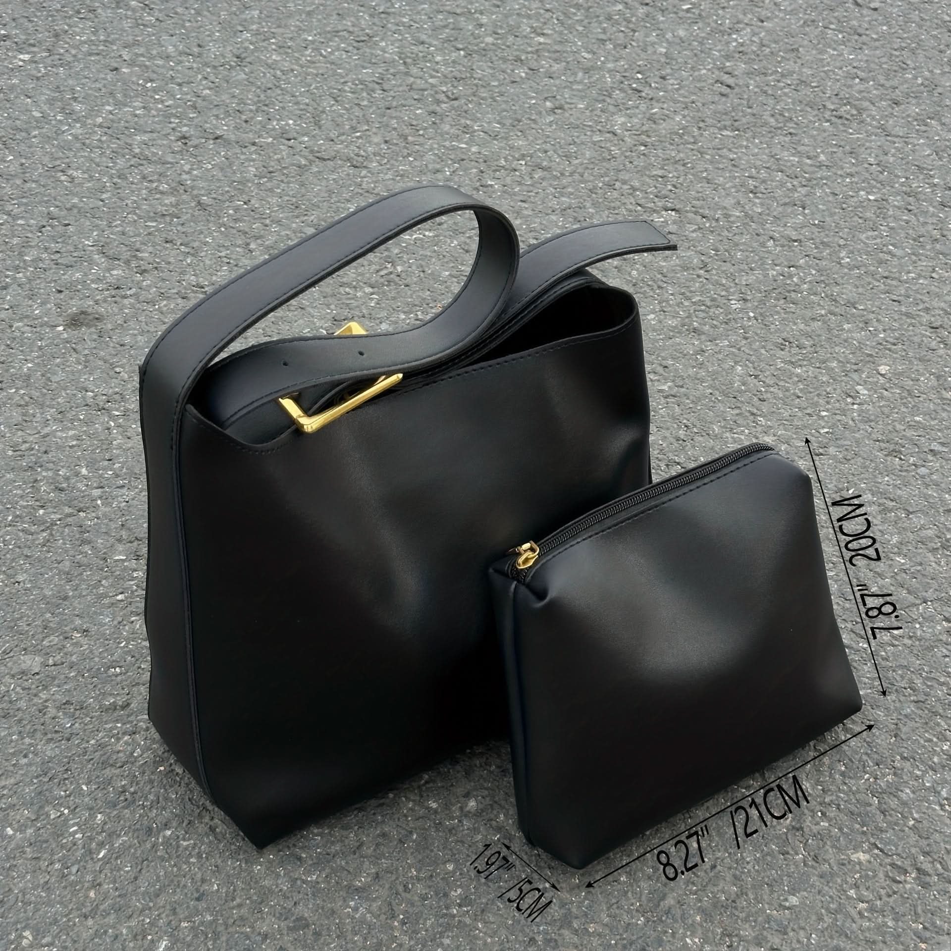 Stylish Casual Coin Purse and Tote Bag Set