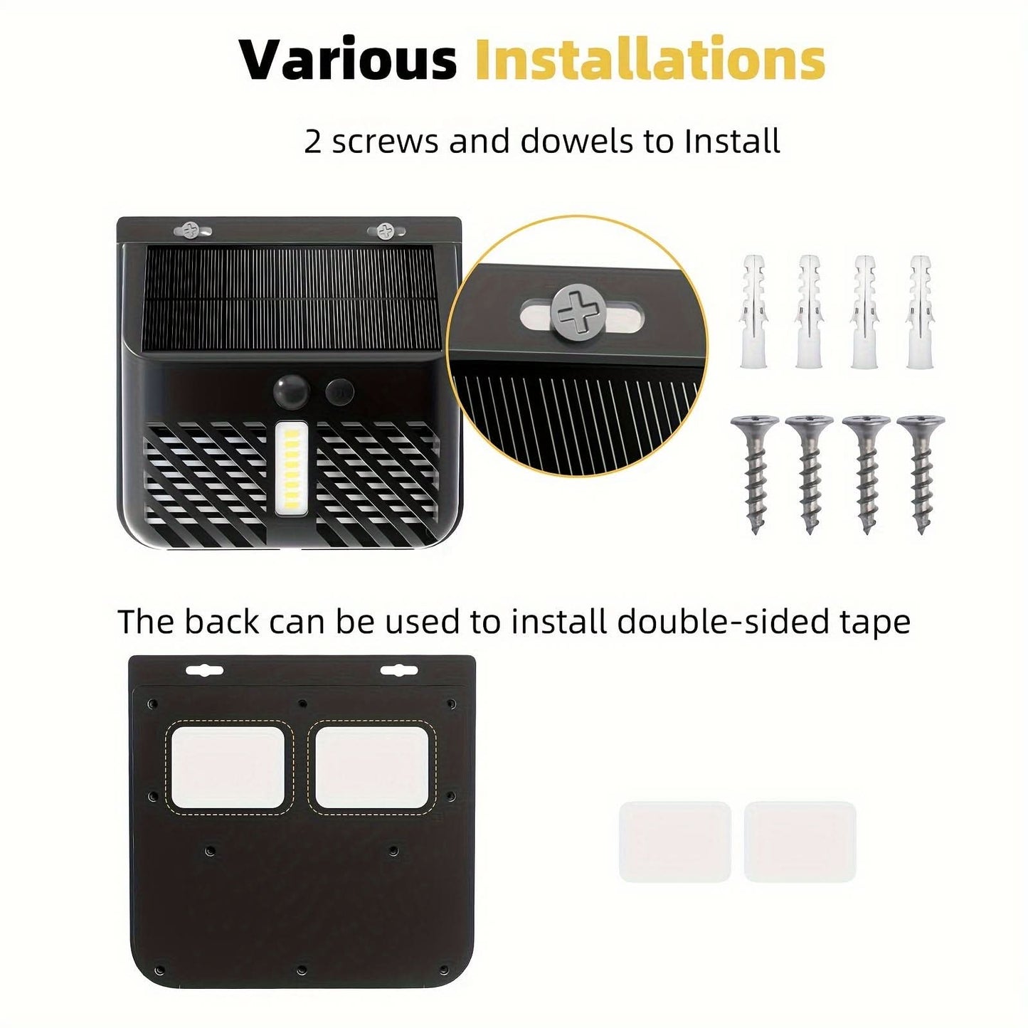 Outdoor LED Solar Mosquito Lamps - UV & Motion Sensor Wall Lamps