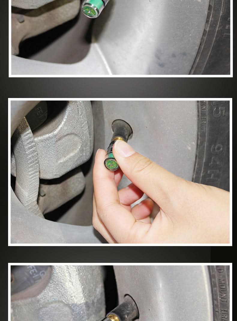 Car Tire Pressure Monitoring Caps - Set of 4 pcs.