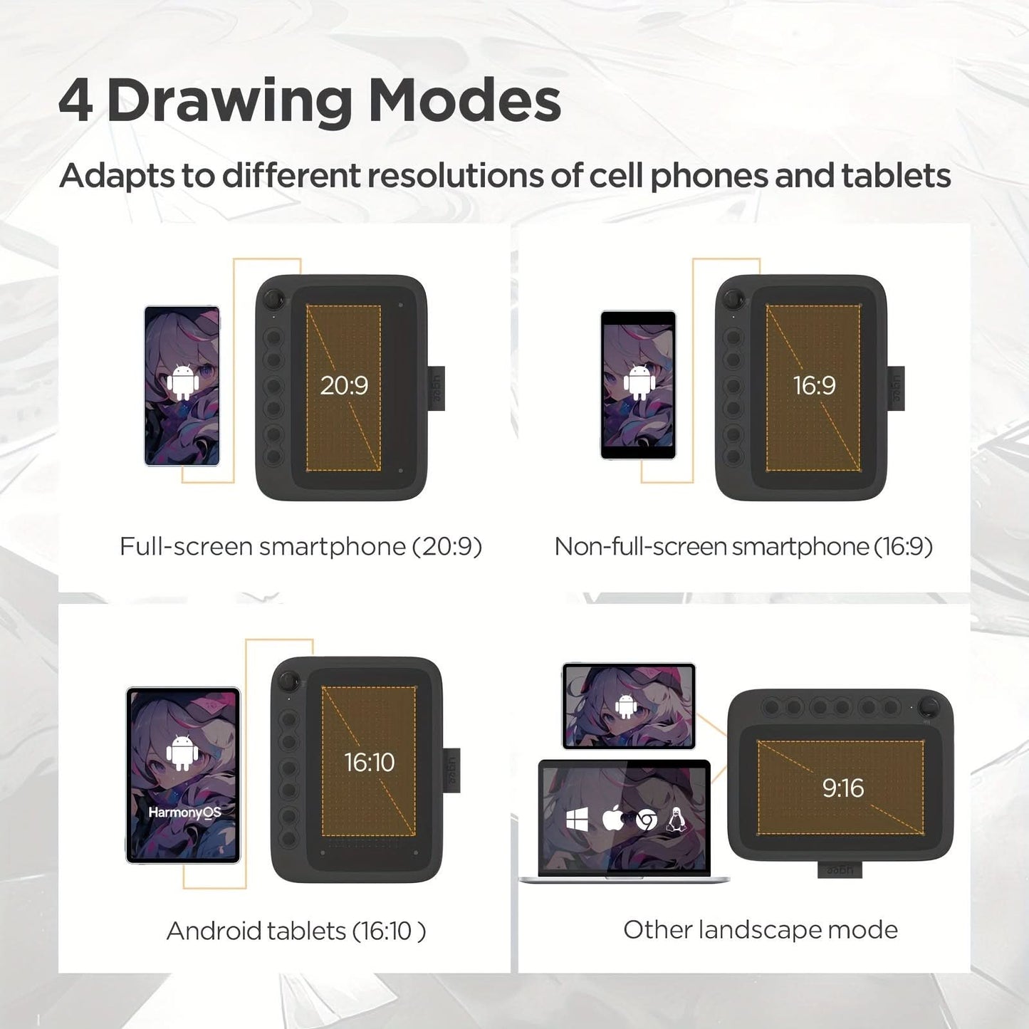 Mobile Drawing Tablet – 6.3x3.5" Battery-Free Stylus Pad