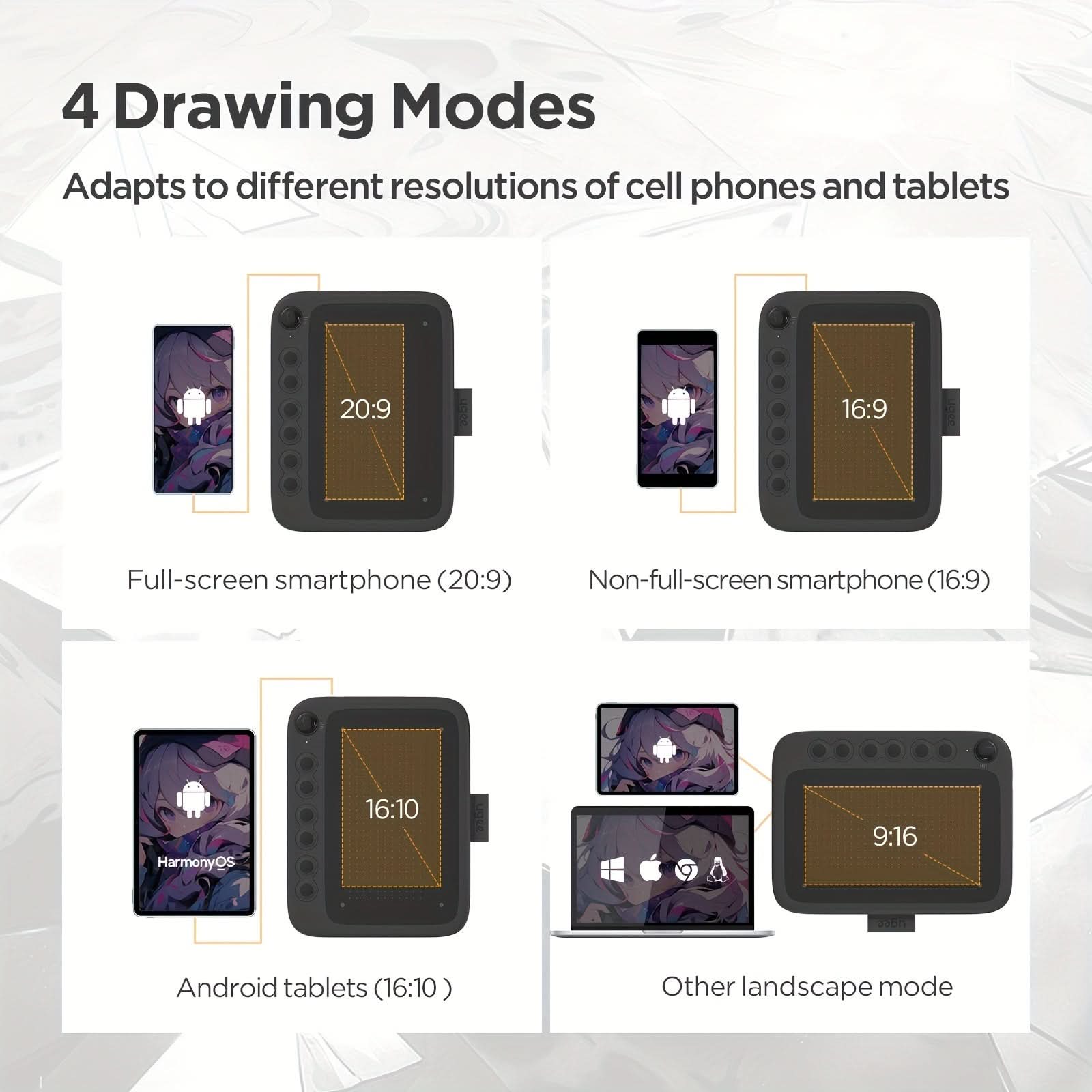 Mobile Drawing Tablet – 6.3x3.5" Battery-Free Stylus Pad