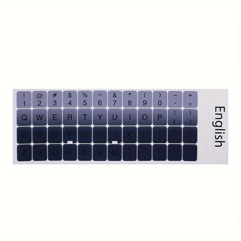 Pack of 2 Reusable Multicolored Keyboard Decals – Universal Stickers
