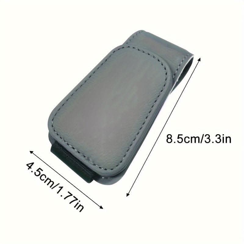 Magnetic PU Leather Car Sun Visor Glasses Holder – Secure