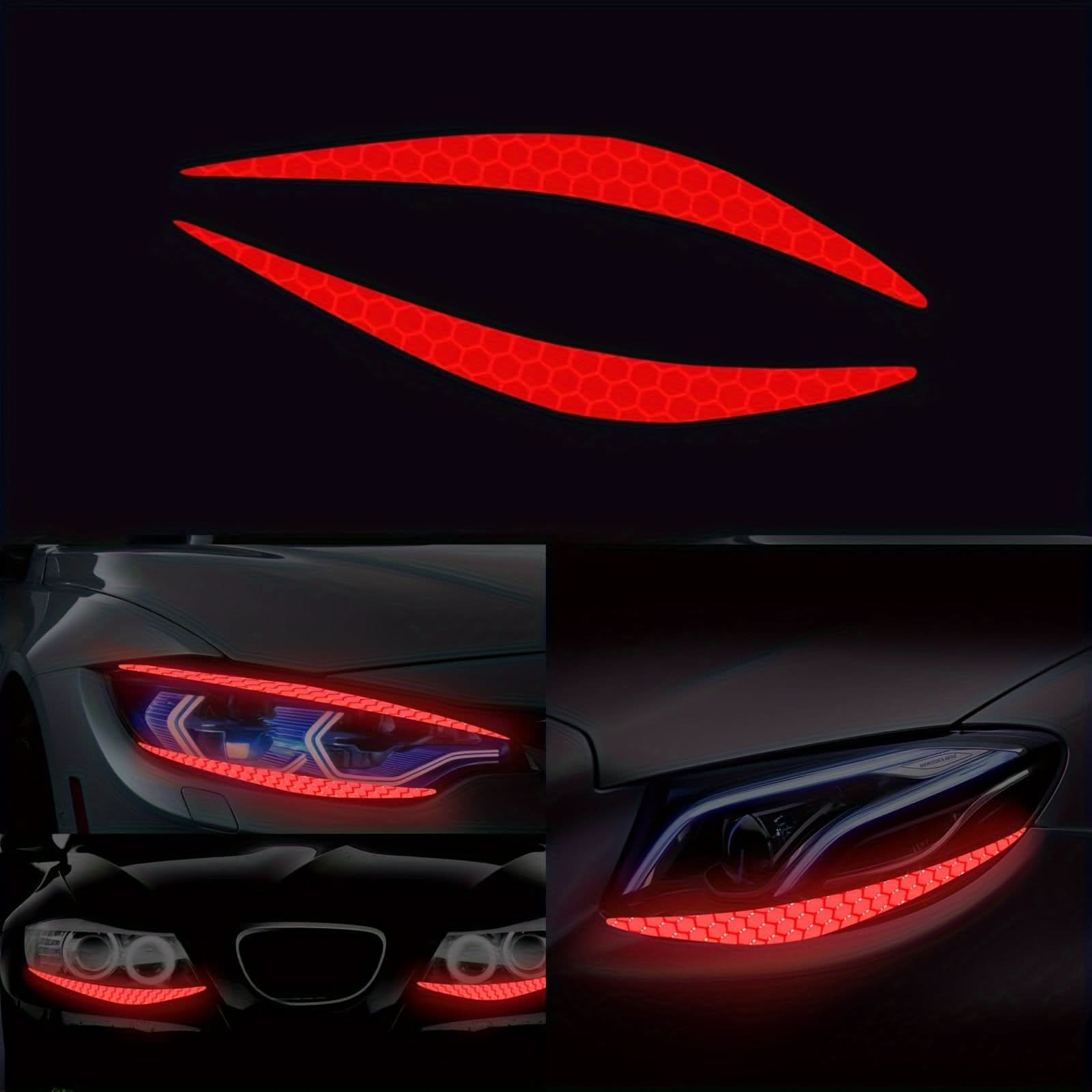 Reflective Eyeliner Car Headlight Decals – Stylish Light Decoration