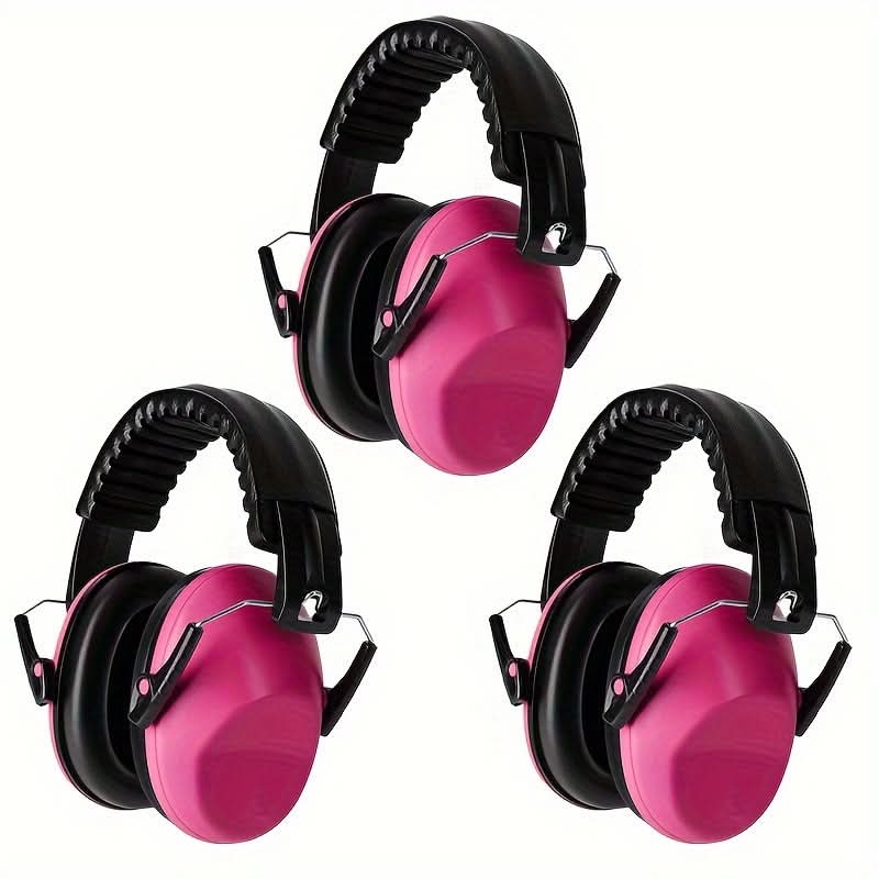 Noise Cancelling Ear Muffs for Kids – 3 Pack Adjustable Hearing Protection for 3+ Years