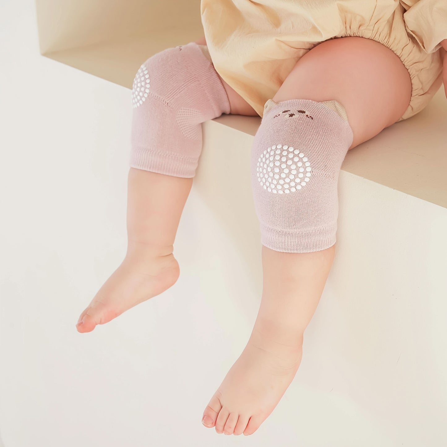 6 Pairs Baby Knee & Elbow Pads with Cute Animal Designs - Anti-Slip Crawling Protectors