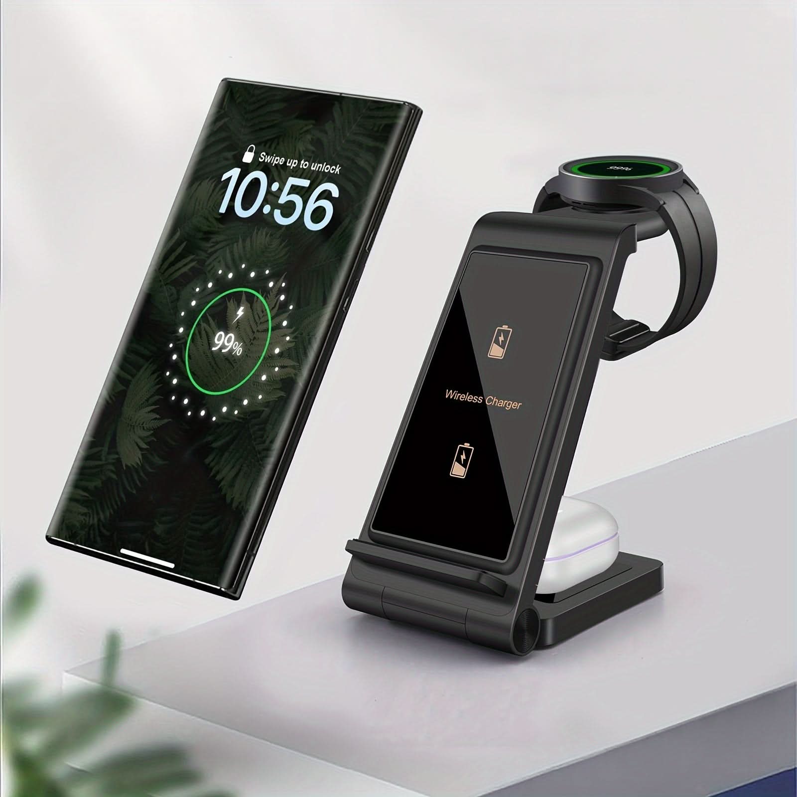 3-in-1 Fast Wireless Charger Stand for Samsung Galaxy