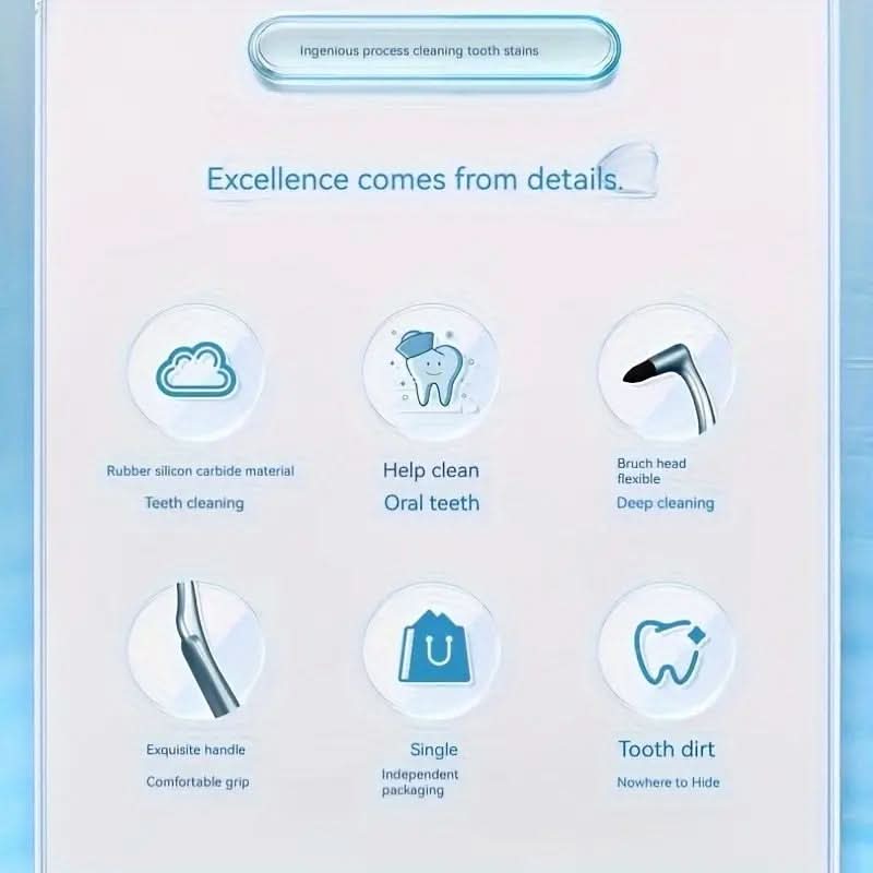 Ergonomic L-Shaped Tooth Stain Cleaning Brush