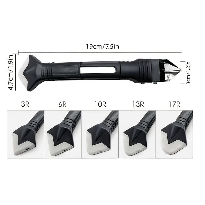Versatile 5-in-1 Metal Tool Kit for Caulk Removal & Finishing