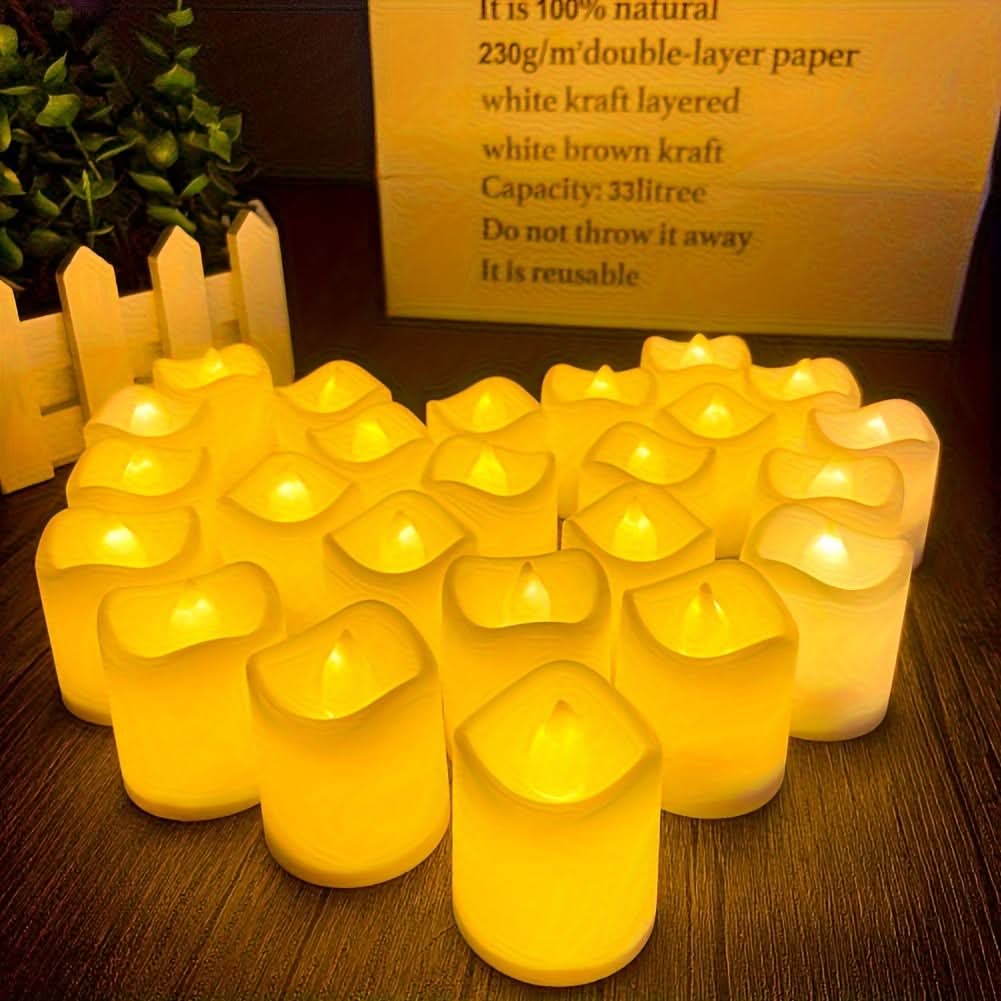 Flameless LED Candles Set – Battery-Operated, Flickering Lights for Weddings & Events