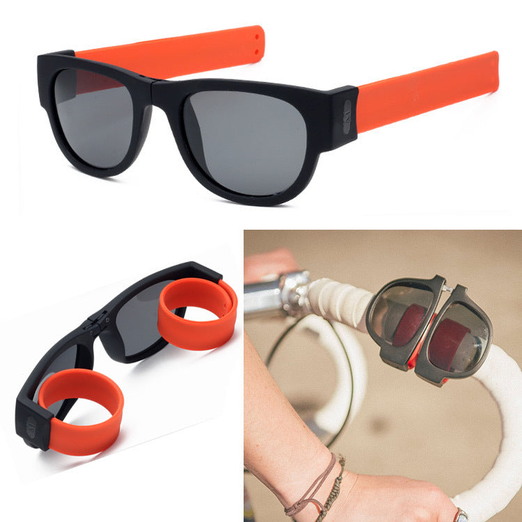 Foldable UV400 Fashion Sunglasses – TR90 Full Frame, Compact Mirror Shades