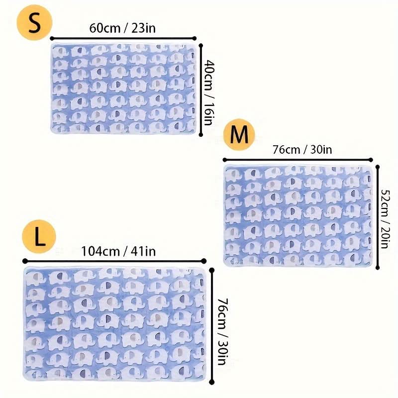 Cartoon Elephant Soft Pet Blanket for Cats & Dogs