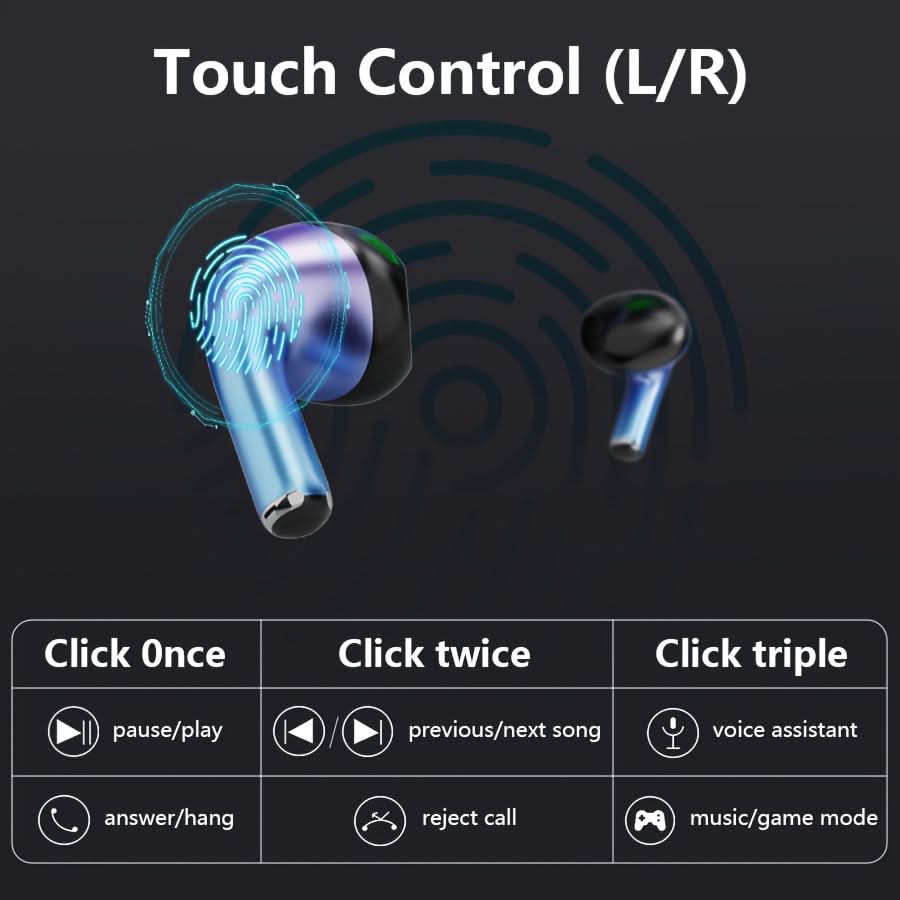 Wireless In-Ear Headphones - Sports & Gaming, Noise Cancelling