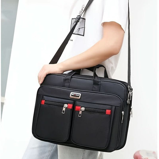 Large Capacity Shoulder Bag – Waterproof & Wear-Resistant Briefcase