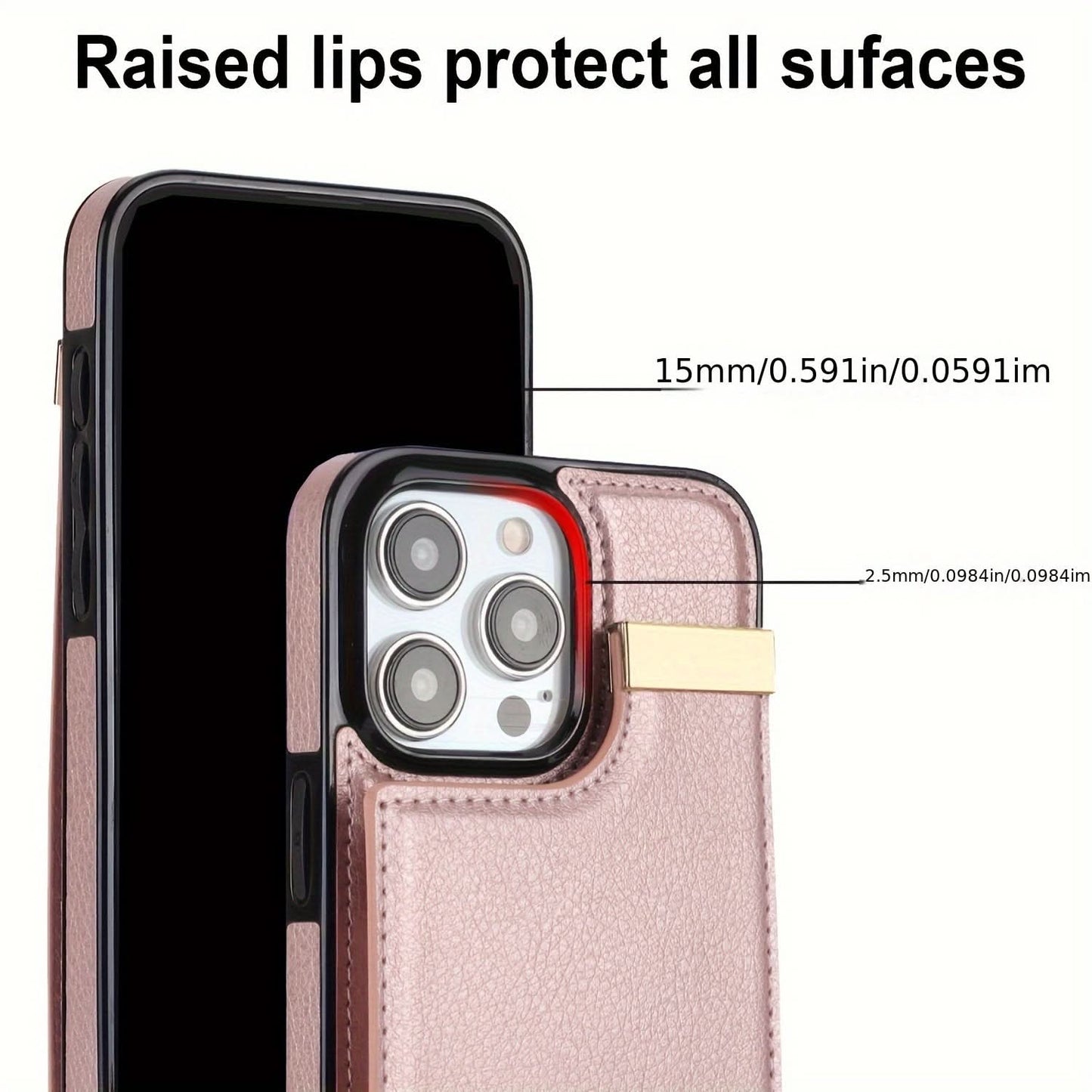 Retro Faux Leather iPhone Case with Card Slot