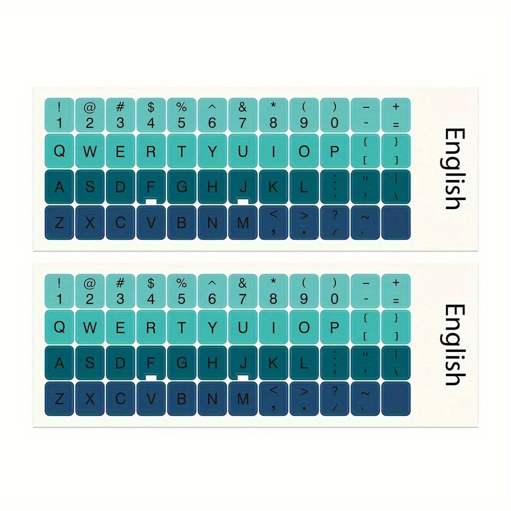 Pack of 2 Vibrant Universal Keyboard Stickers