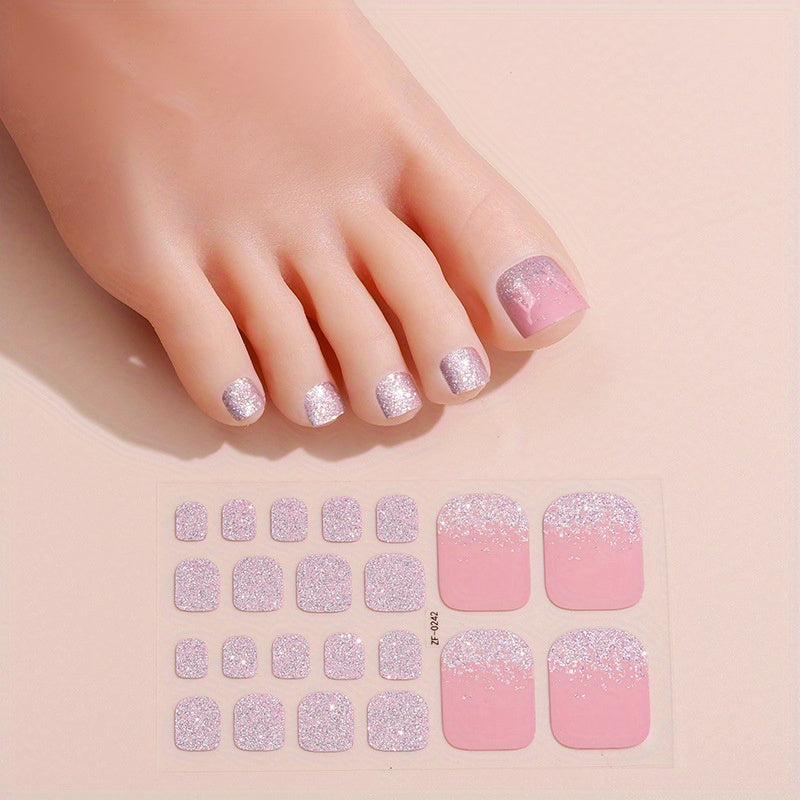 BOGO Free – Summer White Gradient Nail Polish Film with Onion Powder Shine Nail Art Stickers & Gifts