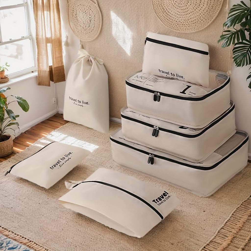 7-Piece Travel Packing Cubes Set