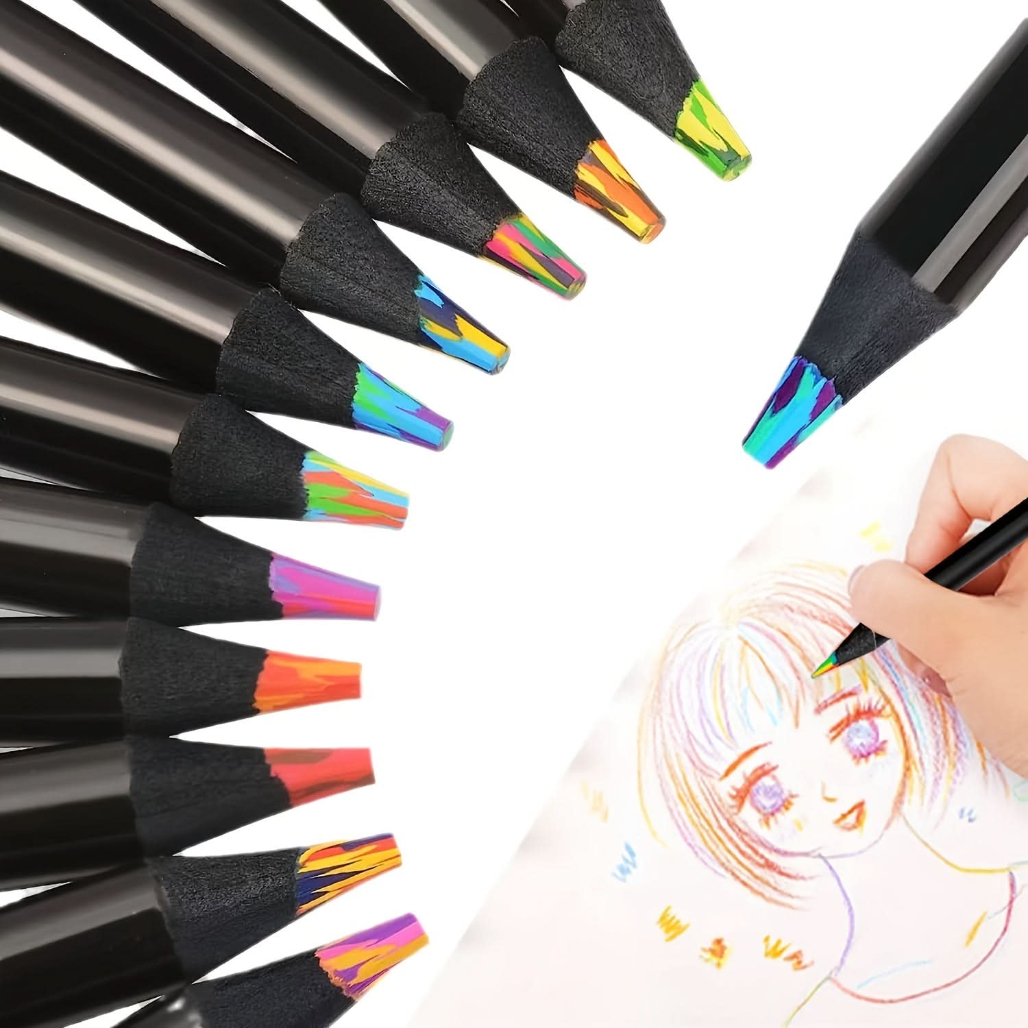 10 Pc Rainbow Magic Markers – Gradient Color Art & Doodle Pens