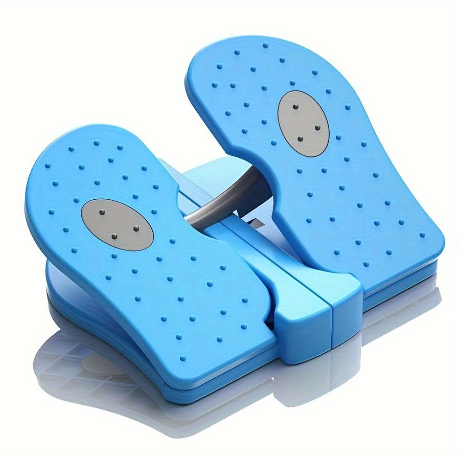 2-in-1 Compact Exercise Stepper & Stretcher – Soft Pedal Total Body Workout Machine