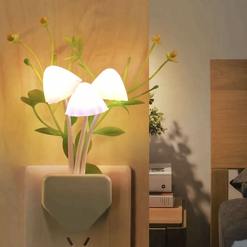 Intelligent LED Mushroom Night Light – Auto Shut-Off, Aesthetic Room Decor