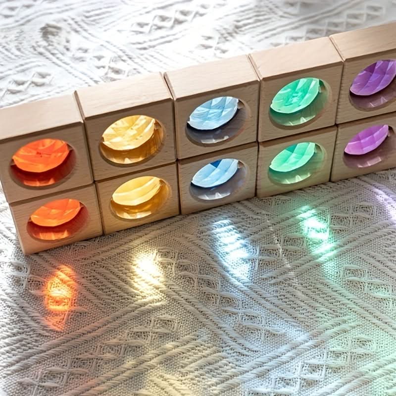 Colorful Acrylic Light & Shadow Blocks – Creative Stacking Toy for Kids