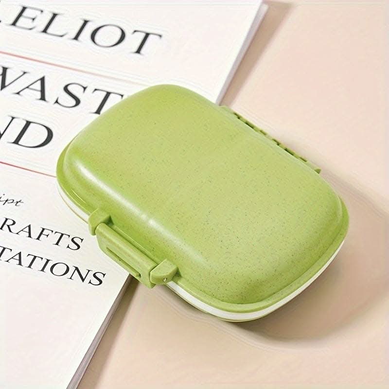 8-Grid Travel Pill Organizer – Airtight & Portable