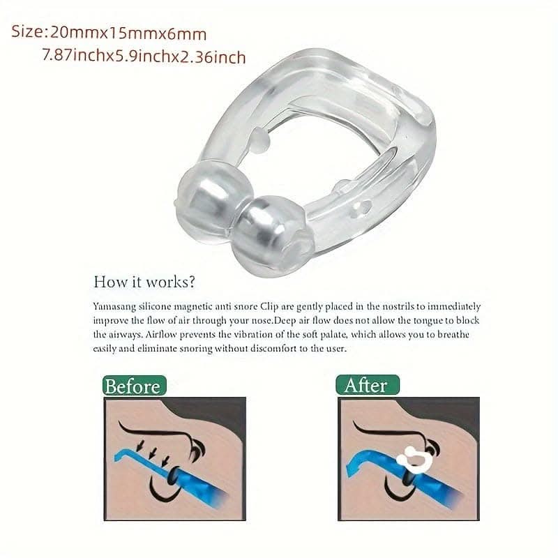 Pack of 3 Silicone Anti-Snoring Device Set for Better Sleep