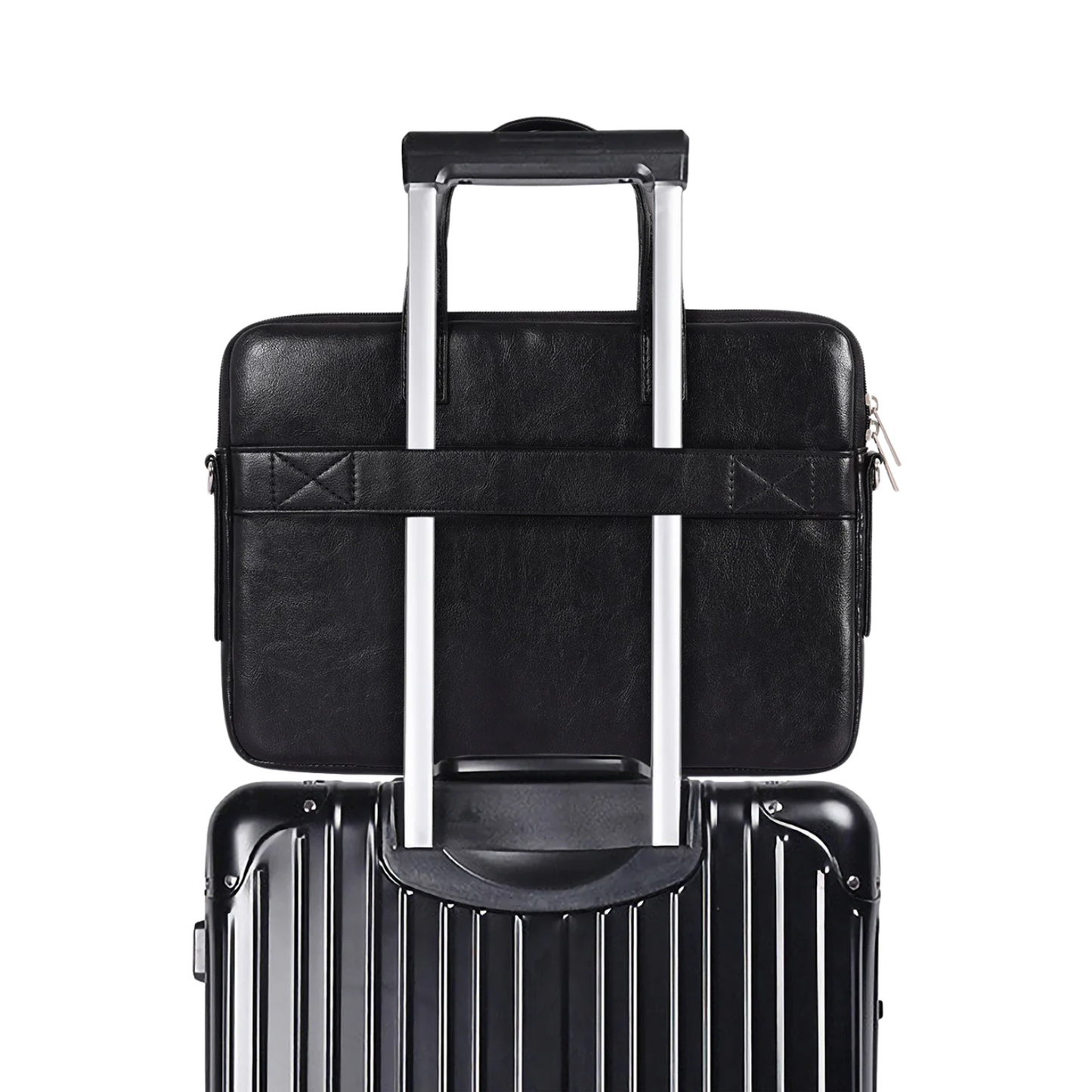 Business‑Grade  Waterproof Laptop Briefcase – Shock‑Resistant with Front Pocket