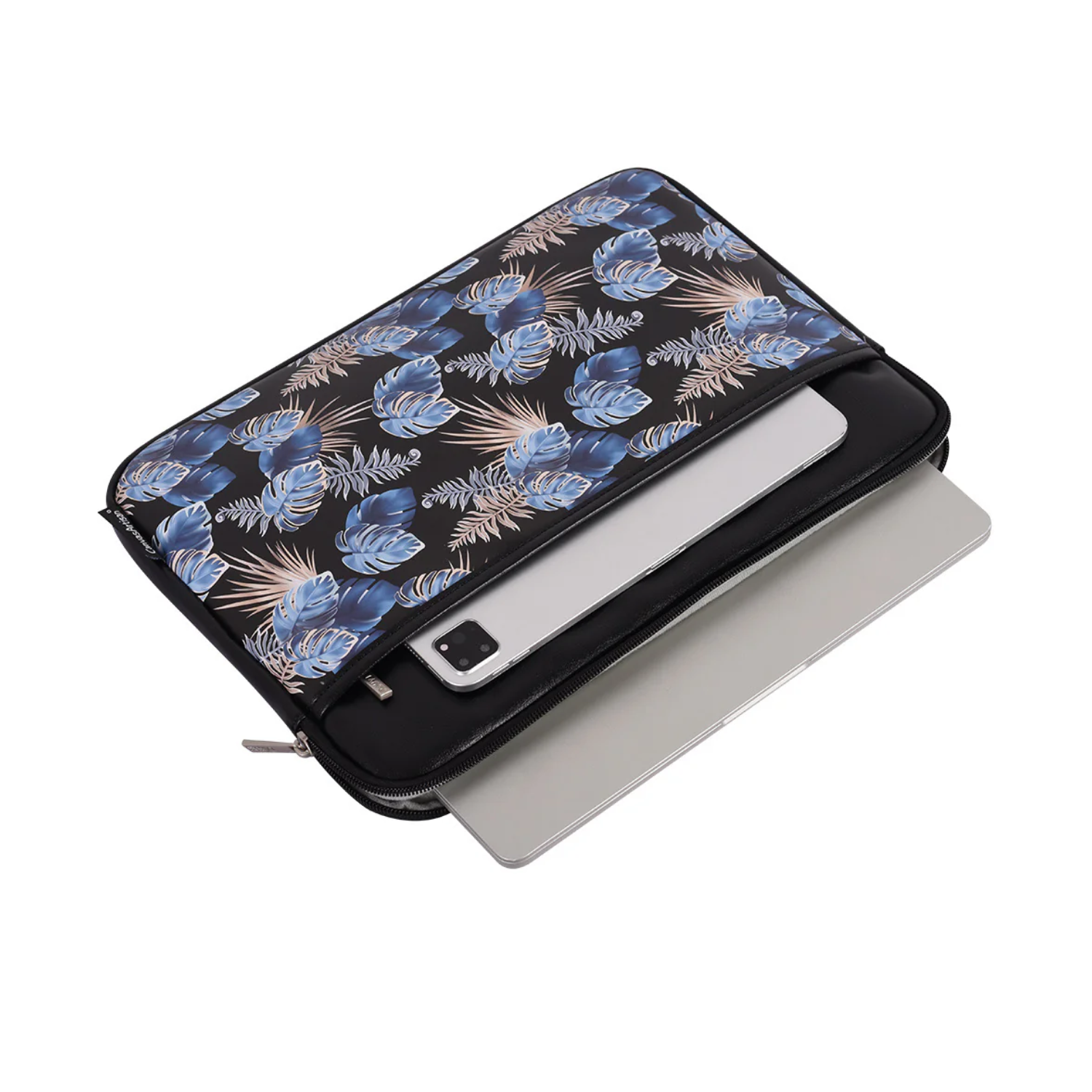 Shockproof Laptop Sleeve with Botanical Print – PU Case for iPad & Tablets, Fits 11"–15"