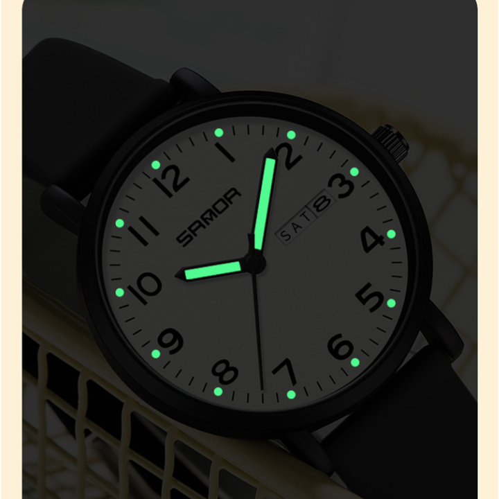 Sanda Waterproof Quartz Watch – Korean Style Silicone Sports Watch for Students