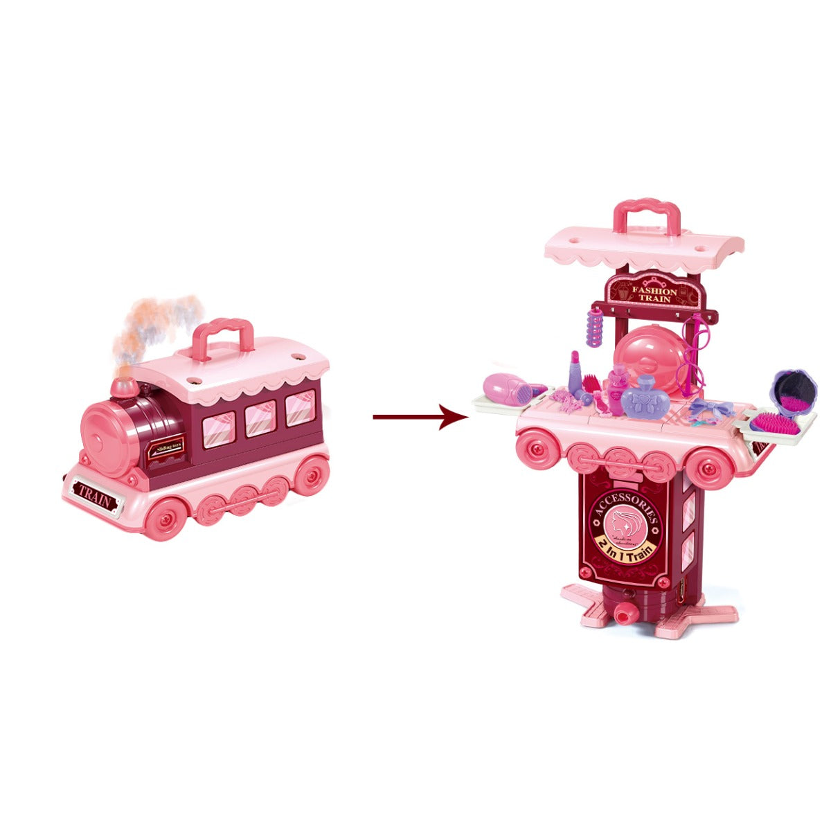 2 In 1 Comestic Train Pink